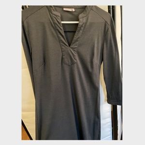 Ellie Kai Gray 3/4 Sleeve Dress, V-Neck, Size 4